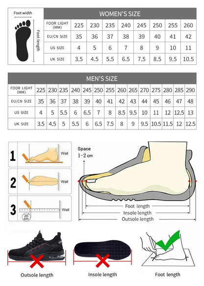 Sneakers Indestructible Shoes Work Safety Shoes With Steel Toe Cap Puncture-Proof Male Security Protective Shoes Tactical Boots - AMULET RING STORE
