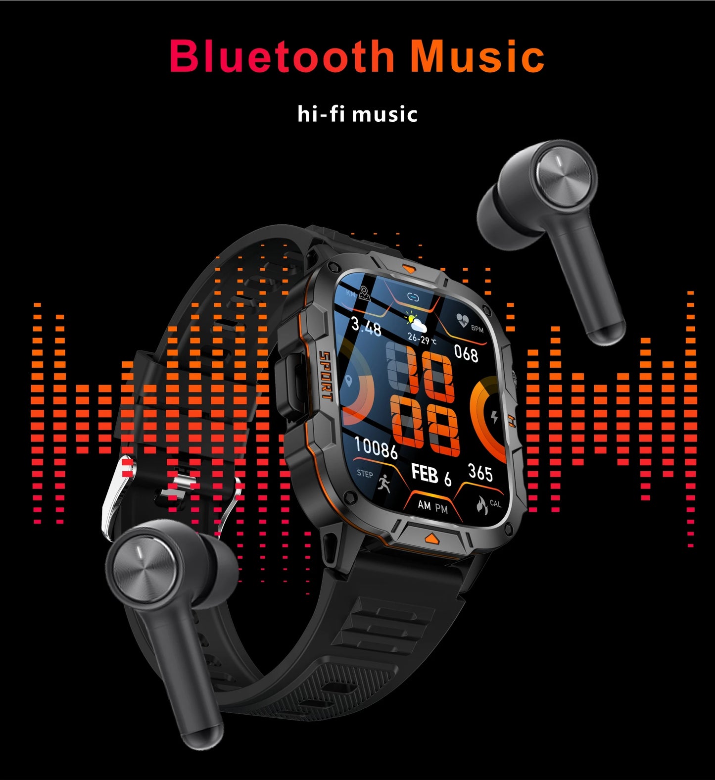 New Full Touch Smart Watch Men For Android Xiaomi Blood Pressure Oxygen Fitness Watch Waterproof LED Flashlight SmartWatch 2024 - AMULET RING STORE