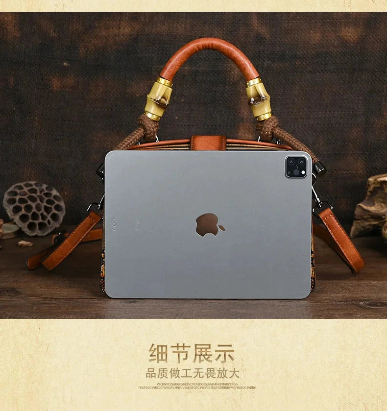 Motaora New Embossed Shoulder Bag For Women's 2025 Vintage Handmade Handbag Female PU Leather Big Capacity Crossbody Bags Purse