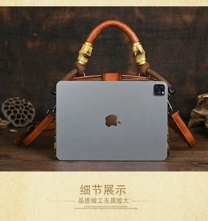 Motaora New Embossed Shoulder Bag For Women's 2025 Vintage Handmade Handbag Female PU Leather Big Capacity Crossbody Bags Purse