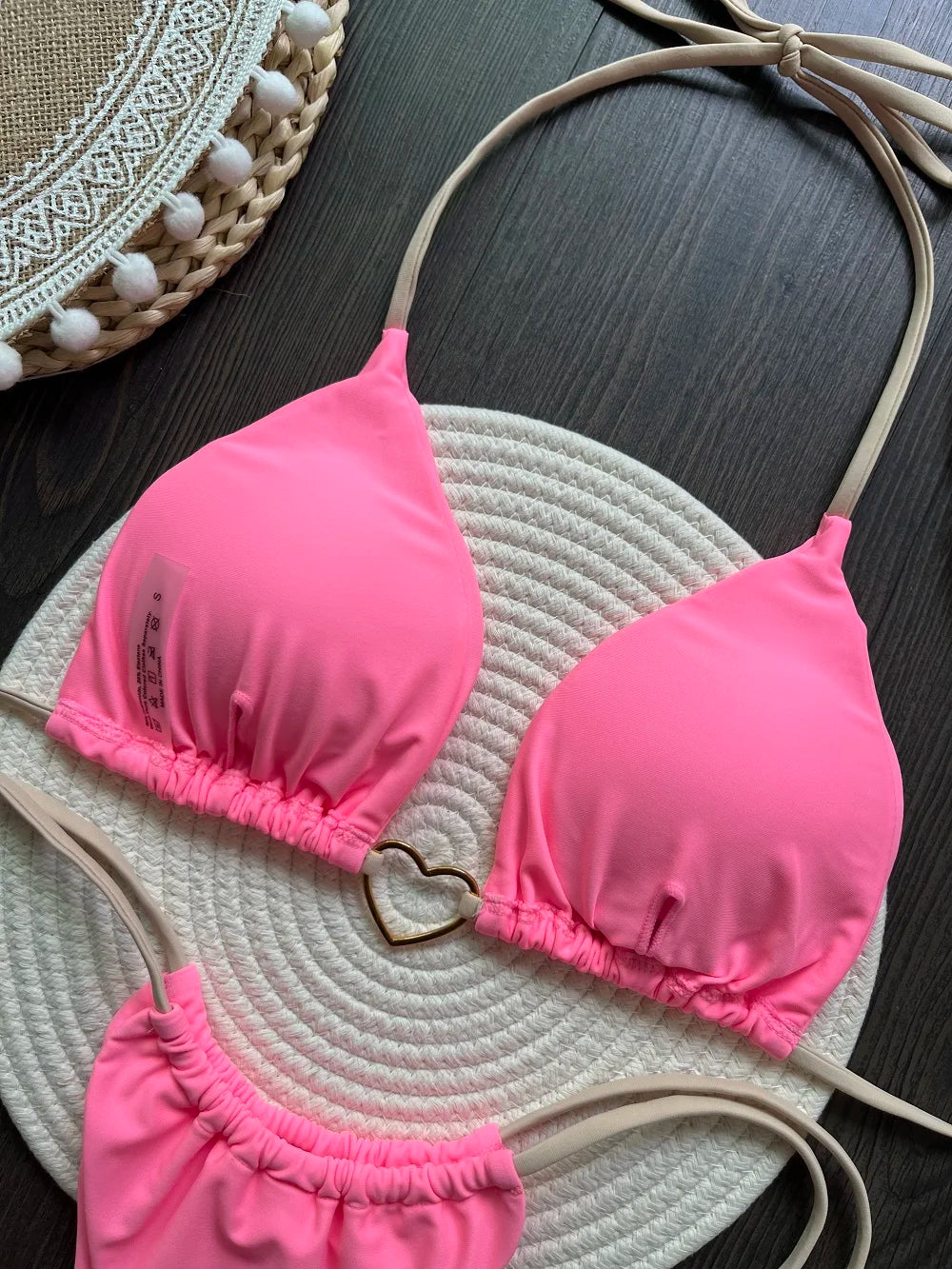 RUOTONSEPT Sexy Halter Solid color Bikini Set Women's Swimsuit Two-piece Triangle Thong Swimwear Bathing Suit Brazilian Biquinis - AMULET RING STORE