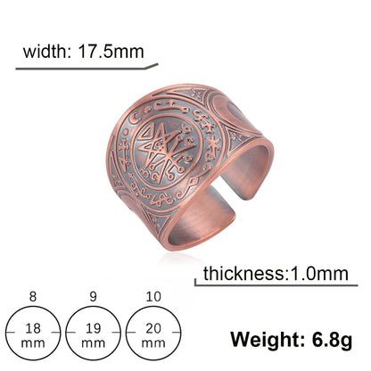 Jeshayuan Seal Of The 7 Archangels Protection Ring For Men