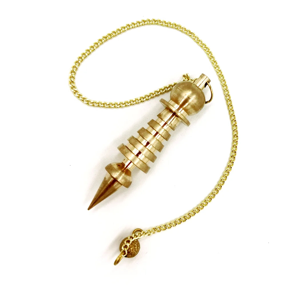 Bronze Metal Copper Spiritual Point Pendulum for Divination Healing Dowsing Wicca Balancing Pointed Cone Pendant Pendulum