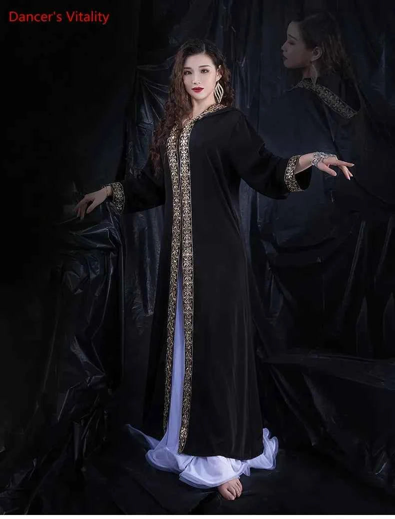 Belly Dance Coat Long Sleeve Robe Competition clothes Tango Cha Cha Dancewear Female adult Temperament Performance Clothing