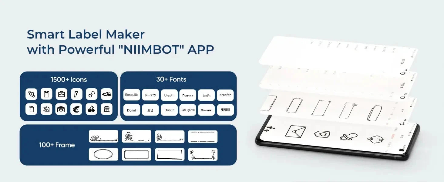 Niimbot B1 Mini Portable Thermal Printer Self-Adhesive Sticker Label Maker Pocket Printer Labeling Machine