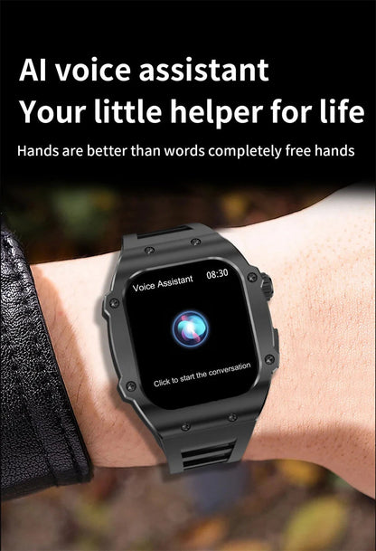 2024 Outdoor Sports Smart Watch Men 1.91 inch Screen Bluetooth Calling Waterproof Travel AI Voice Men Smartwatch For IOS Android