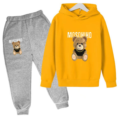 Fall/Winter 2024 Sports Kids Hoodie Set Sunshine Boys & Girls Casual Kids Top + Pants in Multiple Color Options for Ages 3-13