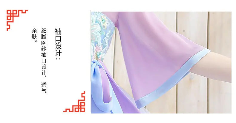 Summer Girls' Hanfu Dress Princess Costume Children's Dresses Kids Vintage Party Baby Girl Dress Cosplay Girls Clothes Vestidos