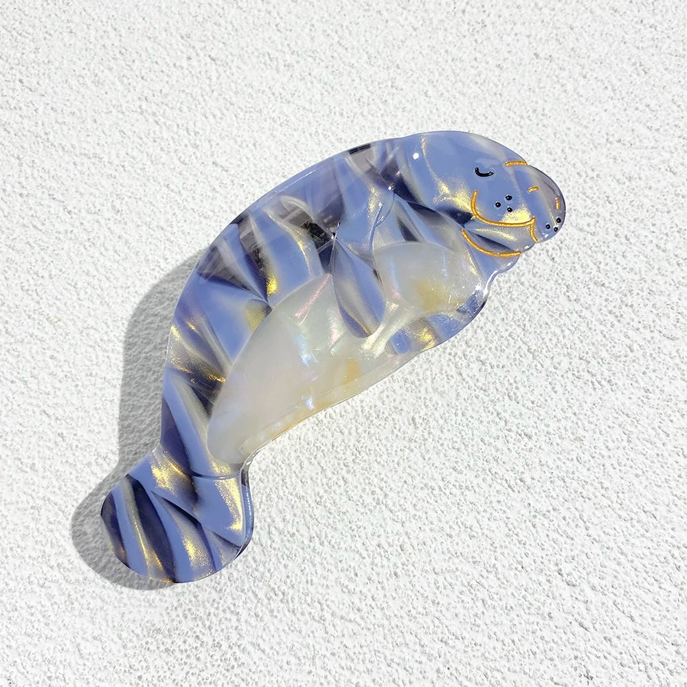 Creative Funny Acetate Tortoise Sturgeon Fish Shark Hairpin Oversize Marine Animal Barrettes Thick Hair Clip Claw Accessories - AMULET RING STORE