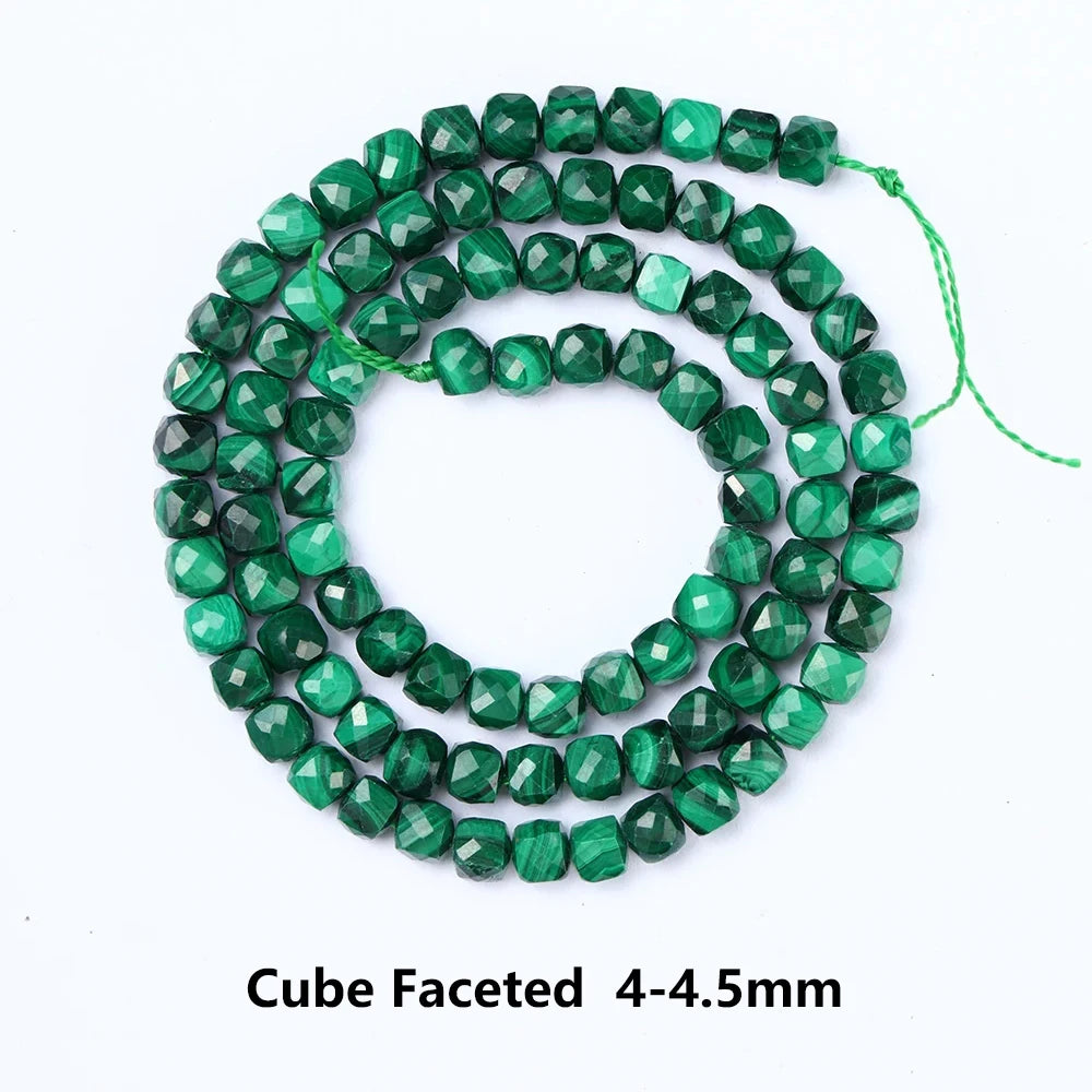 Hot Sell Natural Malachite Beads Rice Tubular Column Cuboid Shape Loose Beads for Jewelry Making DIY Bracelet Accessories - AMULET RING STORE