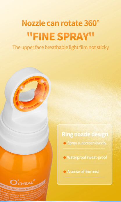 O‘cheal 150ml Sunscreen Spray Anti-aging Anti Wrinkle Moisturizing Whitening Sunscreen Spray Facial Body Neck Skin Care Cream