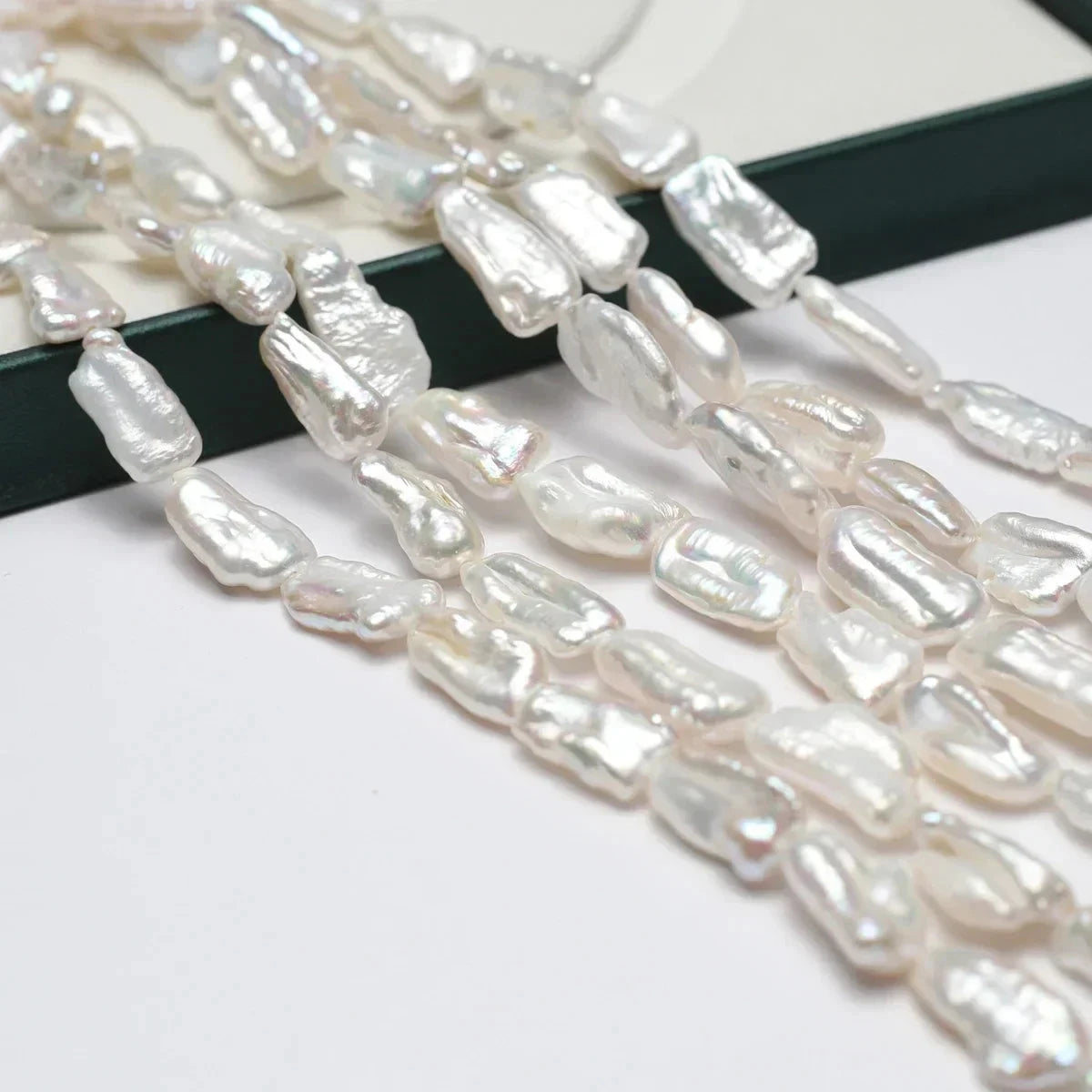 7x18-8x20mm 4A Uniform Size Natural Freshwater Pearl Baroque Pipa Bead Women Gift Jewelry Make DIY Necklace Bracelet Accessories - AMULET RING STORE