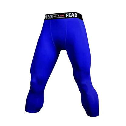 Men Kid Boy Girl GYM Capri Running Tight Pants Basketball Football Soccer Exercise Sport 3/4 Cropped Kneelet Leggings Shorts 714