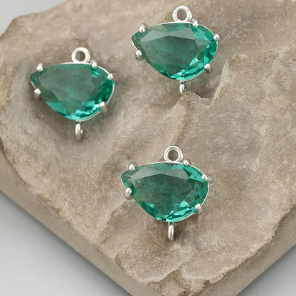 GUFEATHER ME92,jewelry accessories,18k gold rhodium plated,copper,glass,hand made,charms,diy pendants,jewelry making,6pcs/lot - AMULET RING STORE