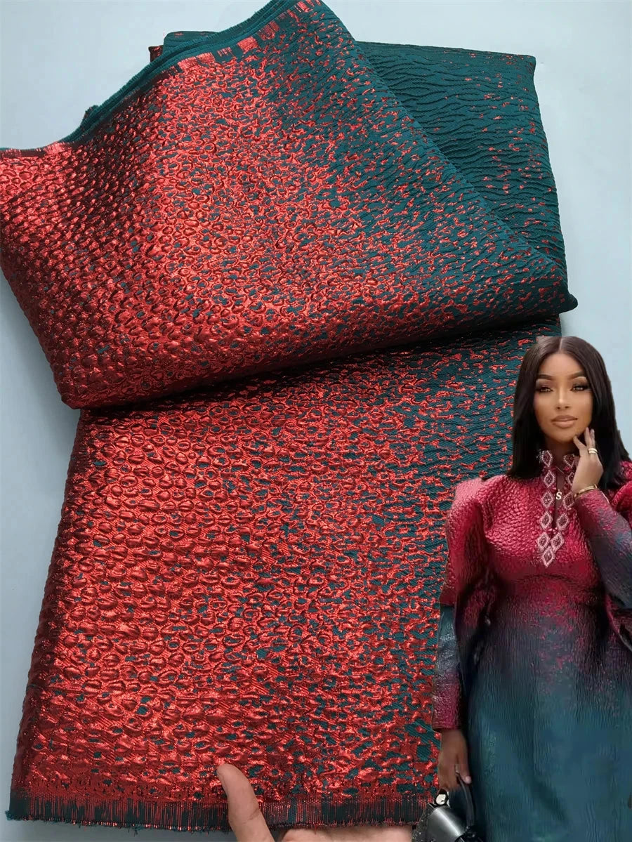 2025 Luxury High Quality Nigerian Jacquard Lace African Organza Brocade Lace Fabric 5 Yards French Tulle Party Gown Dress Sewing