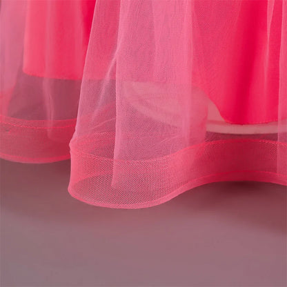 Lovely Yellow Flower Girl Dress Baby First Communion Gowns Wedding Thin Length Bow Belt Kids Birthday Gift Ball Party Clothing