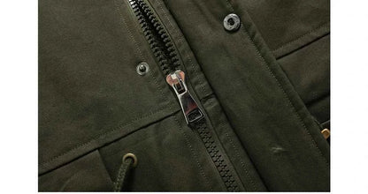 Winter Men's Warm Padded Jackets Fashion Men Fleece Lined Thermal Hooded Coats Men Mountain Ski Windbreaker Jackets Clothing