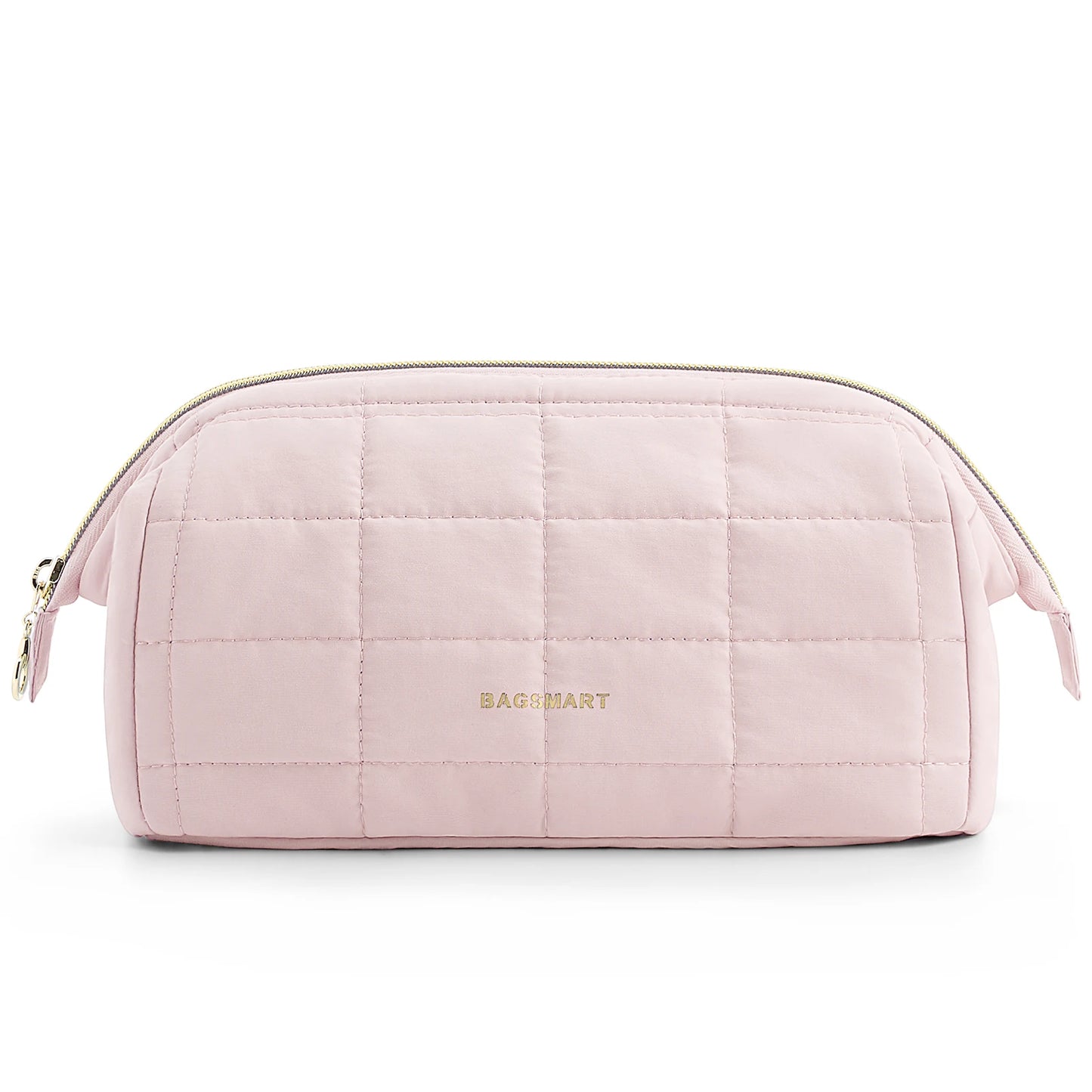 BAGSMART Makeup Bag Puffy Padded Make Up Bags for Women Makeup Organizer Case Wide-open Pouch Toiletry Bag Travel Essentials - AMULET RING STORE