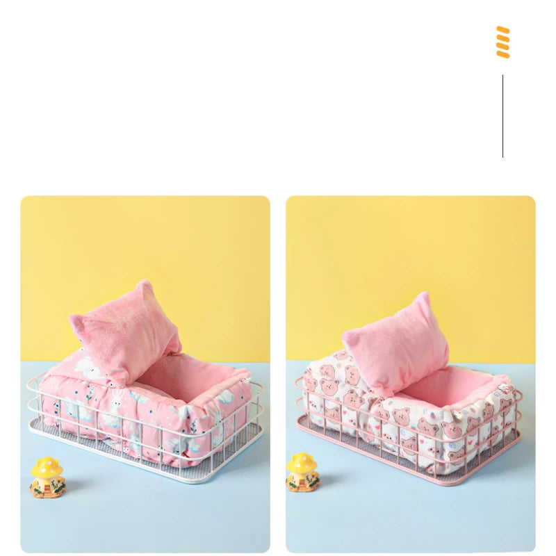 Hanging Rat Ledge Metal Ferret Hammock Squirrel Cage Bed Small Animal Habitat Hamster Sugar Glider Rat Cage Platform Accessories