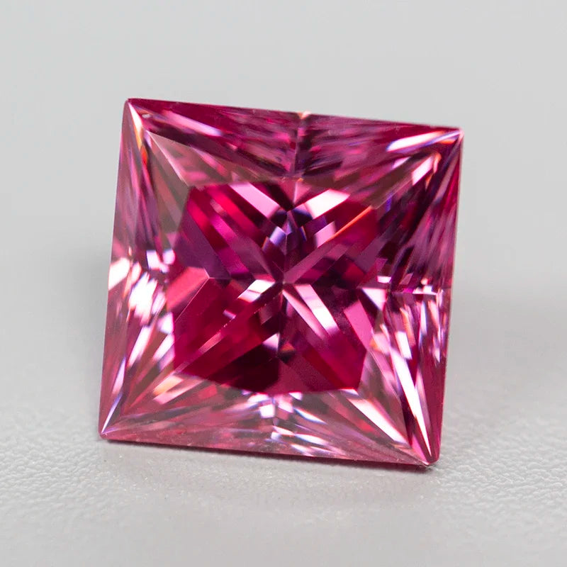 Pink Moissanite Stones with GRA Certificate Round/Pear/Oval/Emerald/Heart/Cushion/Princess/Asscher/Radiant Cut