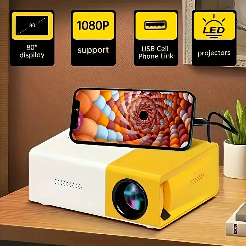 YG300 Mini Projector Portable Projector Wifi Smart 1280 720P Full HD Office Home Theater Video Mini Projector Mobile Projection