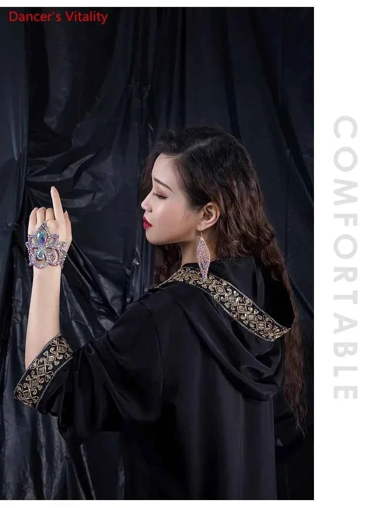 Belly Dance Coat Long Sleeve Robe Competition clothes Tango Cha Cha Dancewear Female adult Temperament Performance Clothing