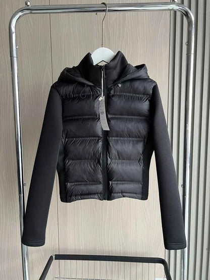 2025 Winter New Arrival  Women's Lightweight Warm Down Jacket with Long Sleeves and Zippered Hooded Sports Coat 4391742