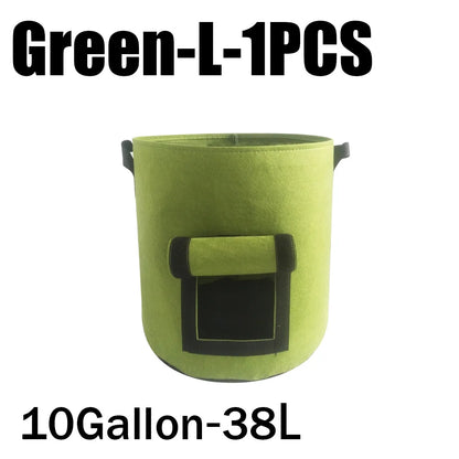 2 Size Felt plant grow bags nonwoven fabric garden potato pot greenhouse vegetable growing bags moisturizing vertical tools - AMULET RING STORE