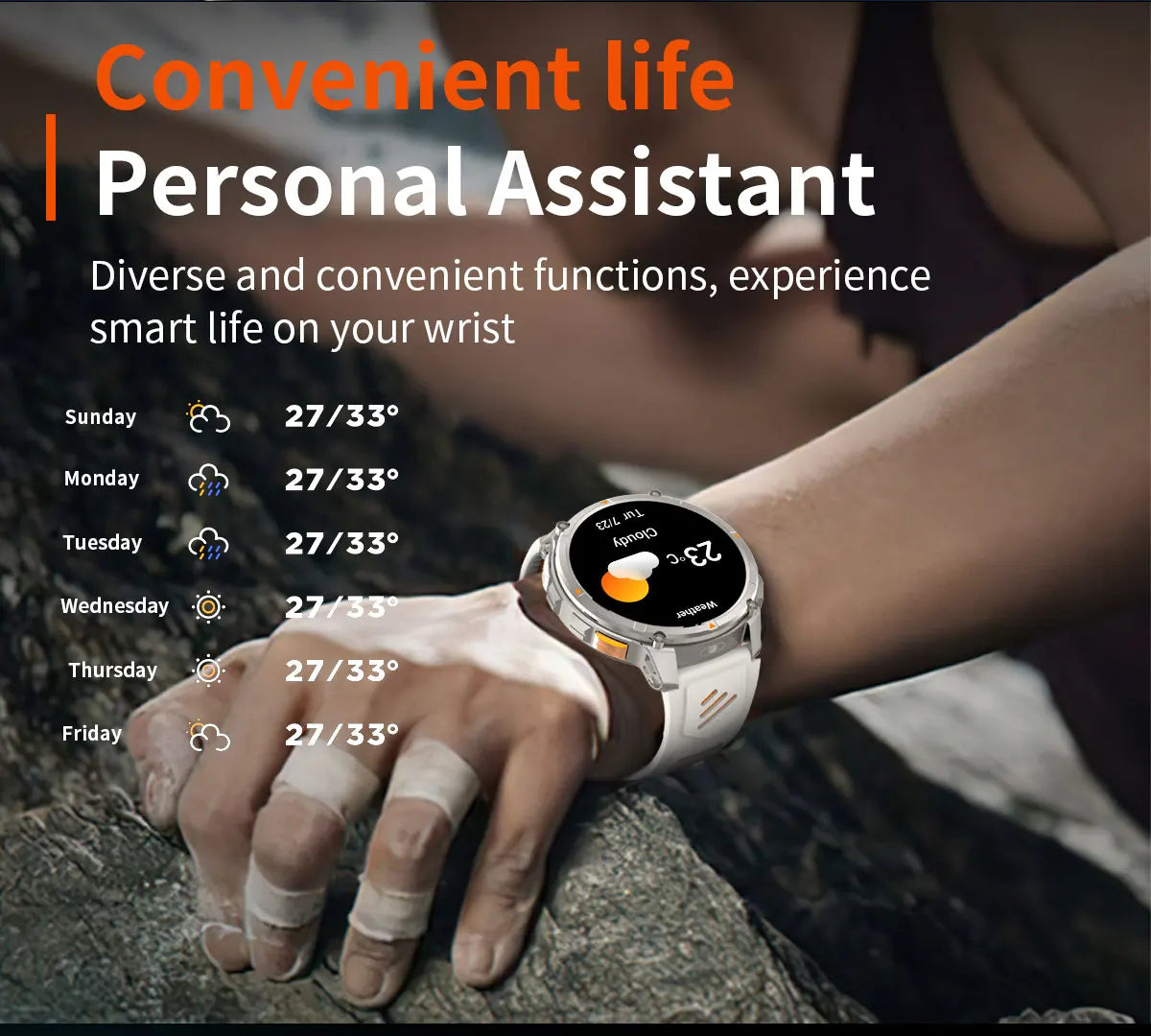 New Military T-Rex3 Ultra 1100mAh Battery Smart Watch 5 ATM Waterproof 1.7"AOD Compass GPS Sports tracker Outdoors Smartwatches