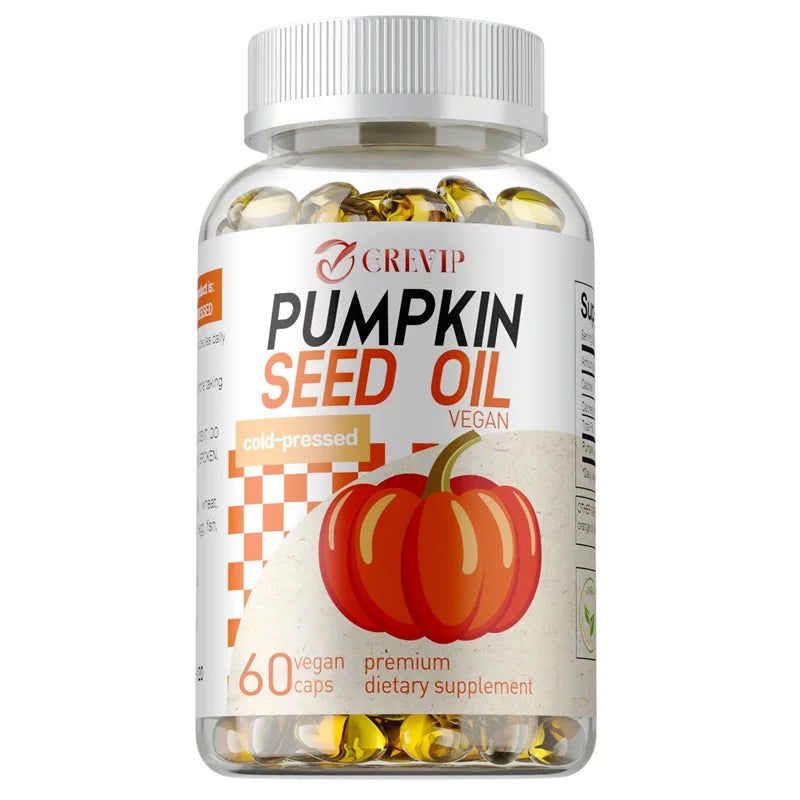 120 Capsules Pumpkin Seed Oil - Promotes Hair Growth, Hair Care, Supporting Prostate Health and Enhance Immunity System