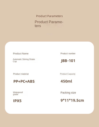 New Women Men Shaker Cup USB Charging Shaker Cup For Protein Shaker Meal Replacement Shake Portable Gym Water Bottle Mixing Cup - AMULET RING STORE