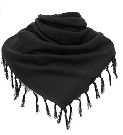 136X133CM Tactical Desert Shemagh Keffiyeh Arab Tessel Scarf Wrap Outdoor Windproof Dustproof Face Protective Scarf Men Women - AMULET RING STORE