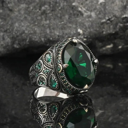 New Creative Cat's Eye Alloy Casting Rings for Men Europe and America Gothic Rock All-around Eyeball Simple Jewelry Accessories