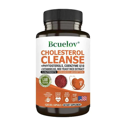 Niacinamide, Red Yeast Rice, Black Pepper Extract, Cholesterol Cleanser - Helps Lower Cholesterol Levels, 120 Capsules