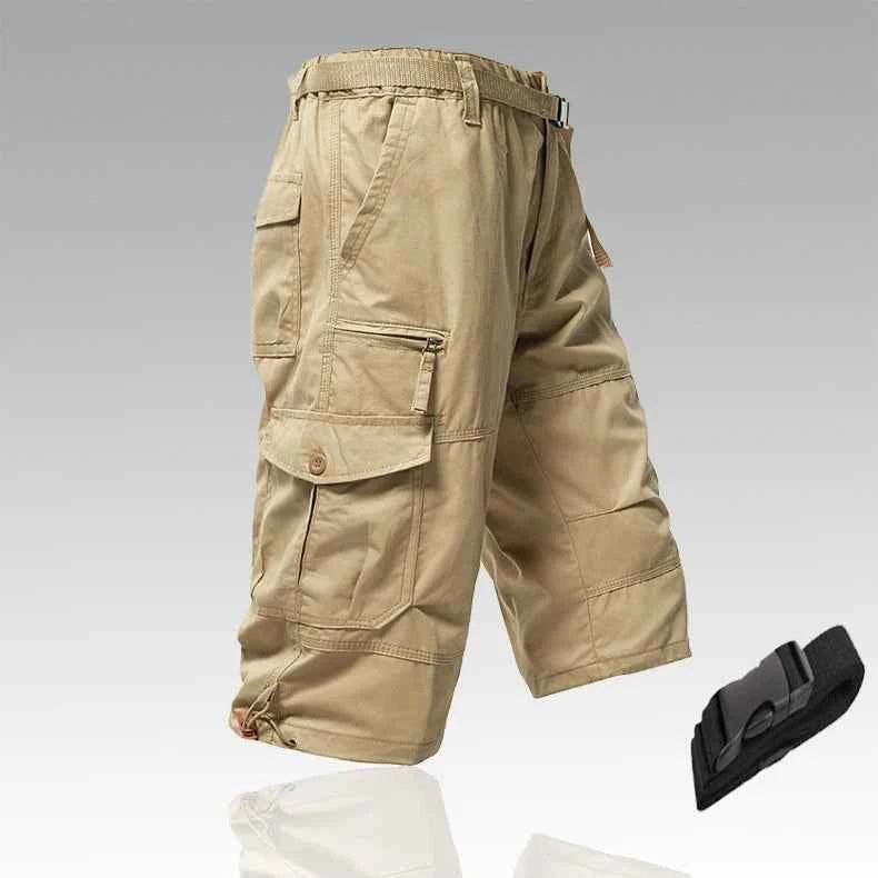 Men's Cargo Shorts Tactical Joggers Quick Dry Casual Relaxed Fit Straight Long Shorts High Quality Streetwear