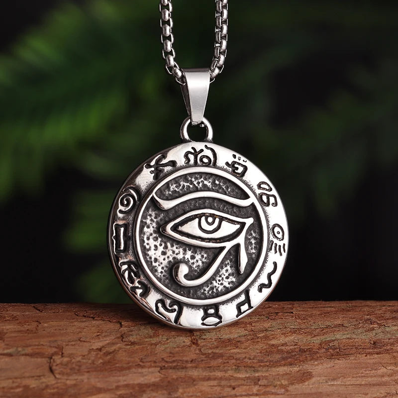 Ancient Egyptian Eye of Horus Eagle-Headed God Pendant