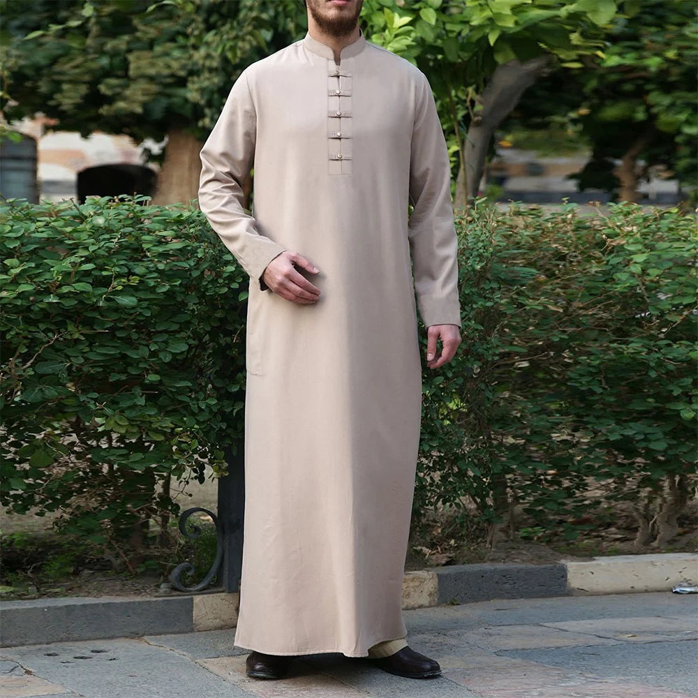 Islamic Clothing For Men Muslim Dress jubba thobe Saudi Arabia Kaftan Middle East  Abaya Man Button casual Muslim Men Clothing