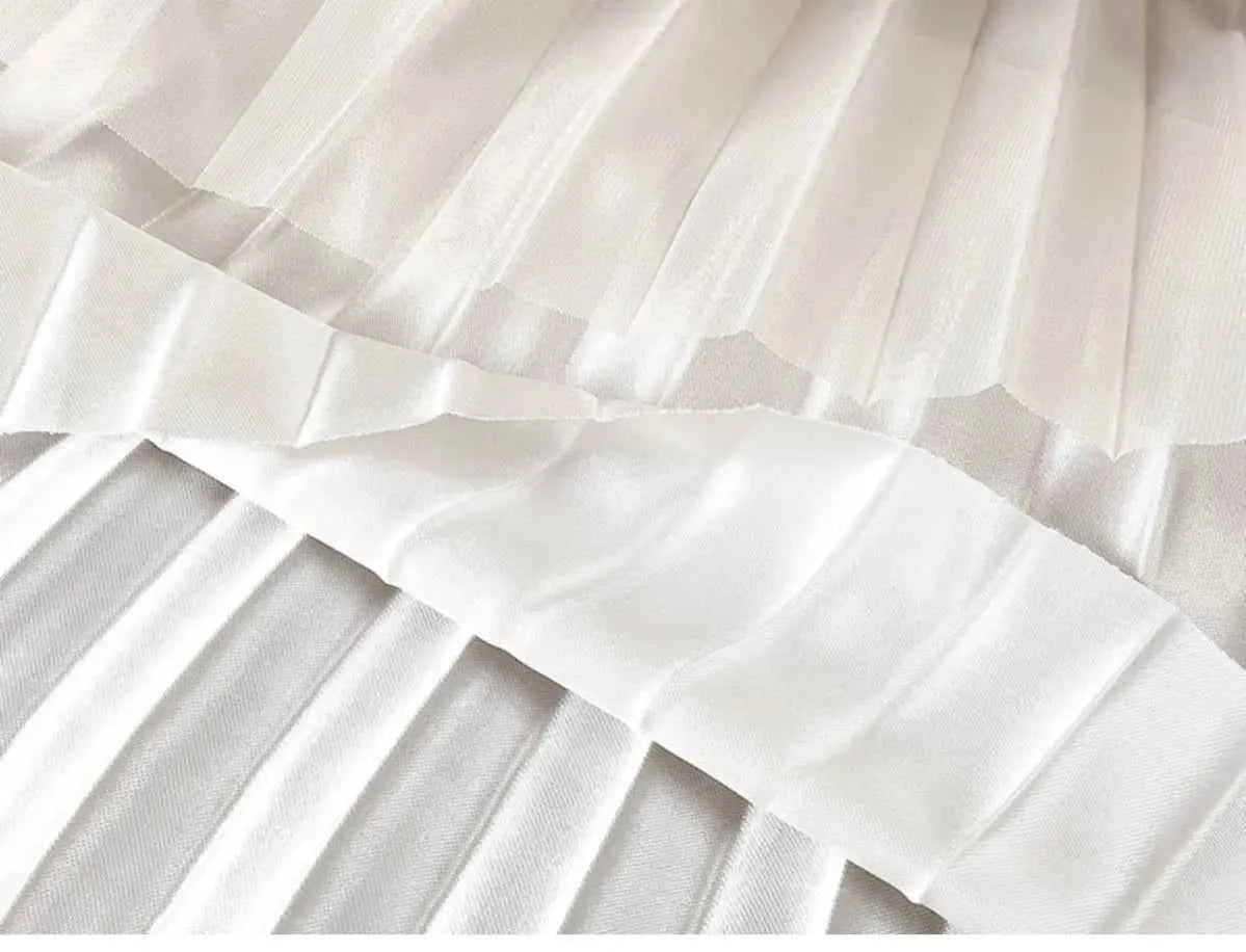 2023 Summer Tulle Mesh Gradient Skirt High-end High Waist Long Skirt Elegant Evening Party Sexy A-line Pleated Skirts Women Boho