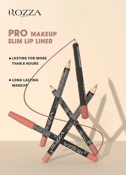Rozza Waterproof Lip Liner Pencil Set, Weightless Precise Liner with Super Soft Blendable Texture Matte Soft - AMULET RING STORE