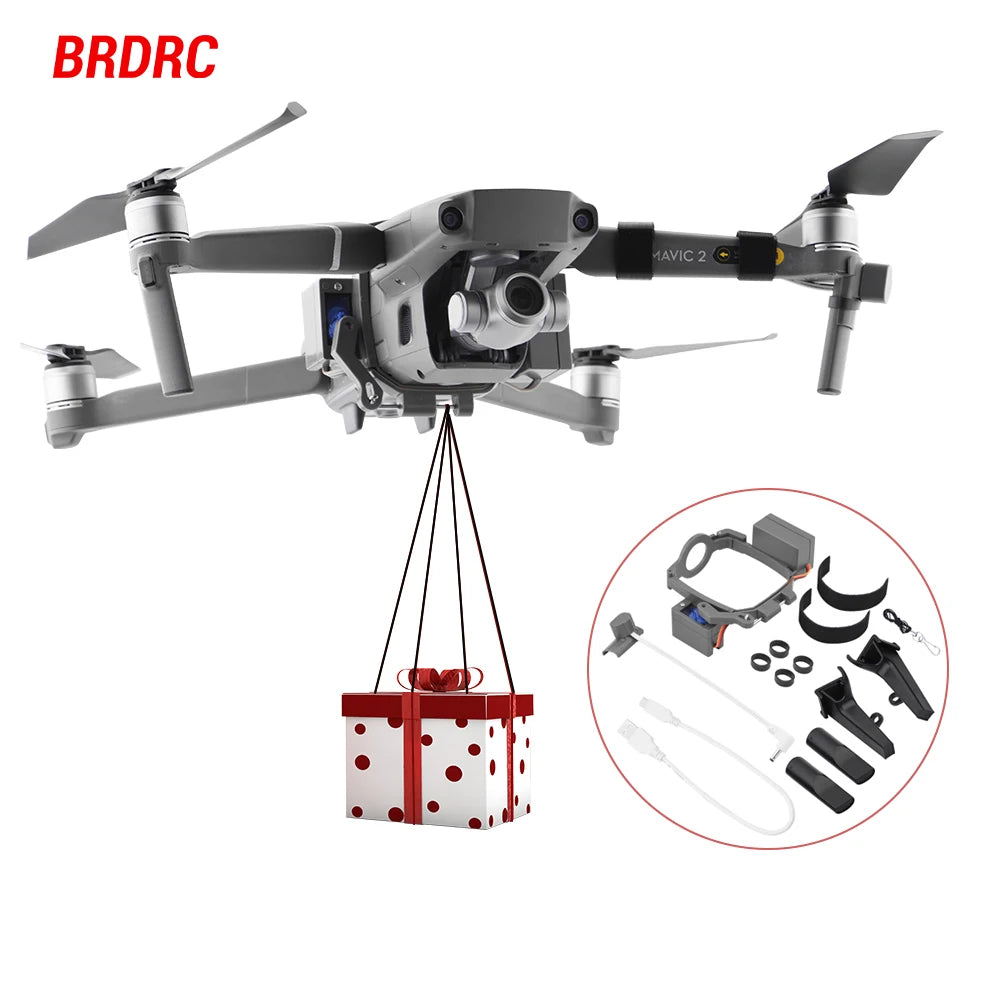 Airdrop System for DJI Mavic 3/2 Pro Zoom AIR 2 Mini 2/Mini 3 Drone Fishing Bait Wedding Ring Gift Deliver Life Rescue Thrower