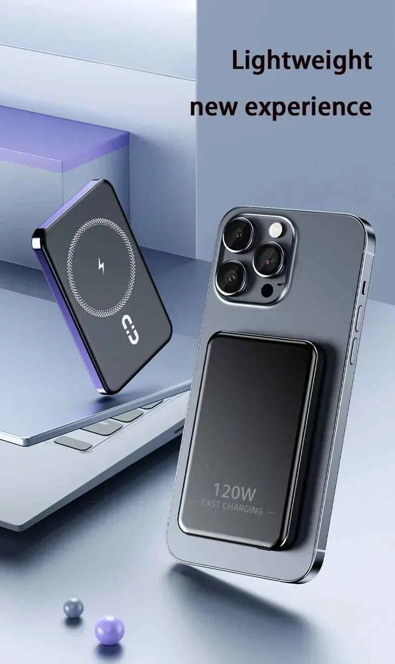 Xiaomi 120W Magnetic Power Bank 50000mAh Large Capacity Wireless Magnetic Fast Charger Portable Power Supply for iPhone Samsung