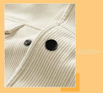 Men's Jackets and Coats Fashion Warm Corduroy Thick Coats 2024 Winter Fashion Men's Coats Down Jackets Men's Cotton Clothing