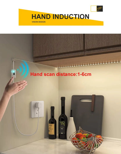 USB LED Lights Strip DC 5V Smart Dimmer Gesture Sensor Switch Control 60LEDs/m Backlight LED Ribbon Tape TV Lamp Room Decoration - AMULET RING STORE
