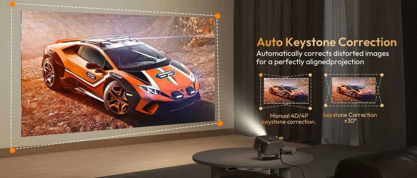 XGODY 4K Native 1080P AUTO Focus WiFi6 Android 11 Projector 500 ANSI HD Home Theater Cinema for Home