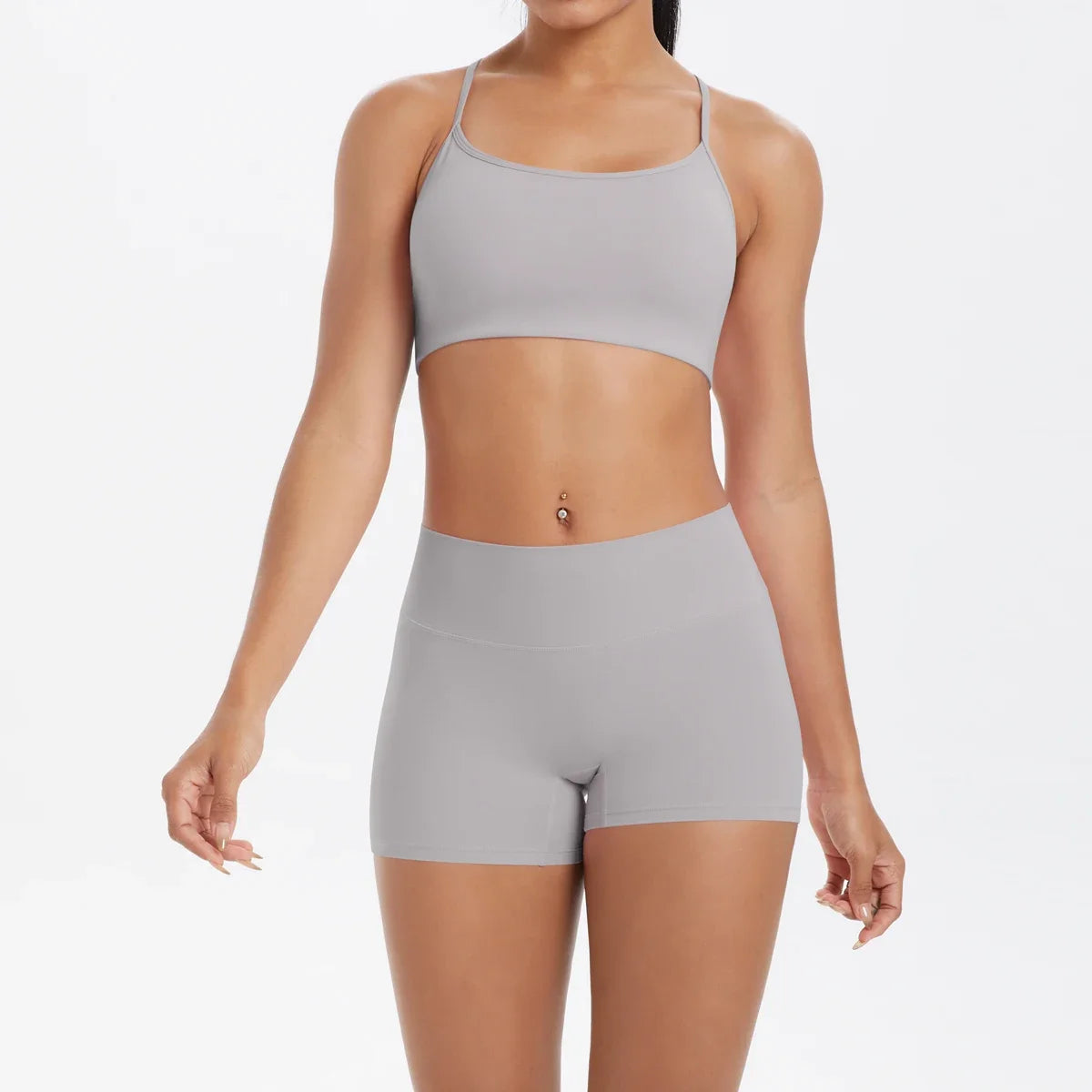 2PCS Yoga Set Nude Feeling Workout Sets Women Tracksuit Gym Push Up Fitness Running Workout Sportwear Sport Bra Leggings Suit