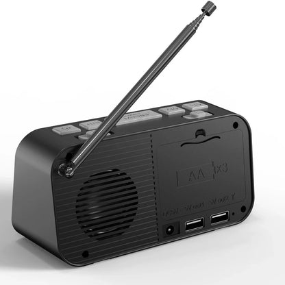 A1 Digital Desktop Alarm Clock Dual USB Charging Port LED Display DAB FM Radio