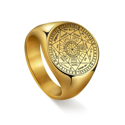 Dreamtimes Seal of The Seven Archangels Viking Ring