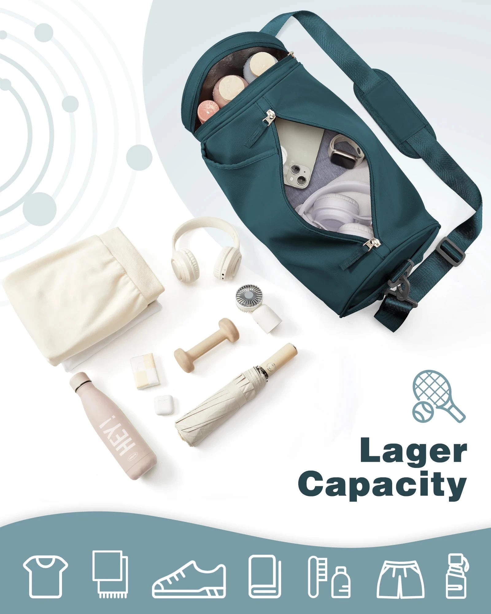 Sports Fitness Bag Women Travel Bag Multi-functional Handbag Yoga Bag Short-Distance Weekender Travel Package Swimming Gym Bags