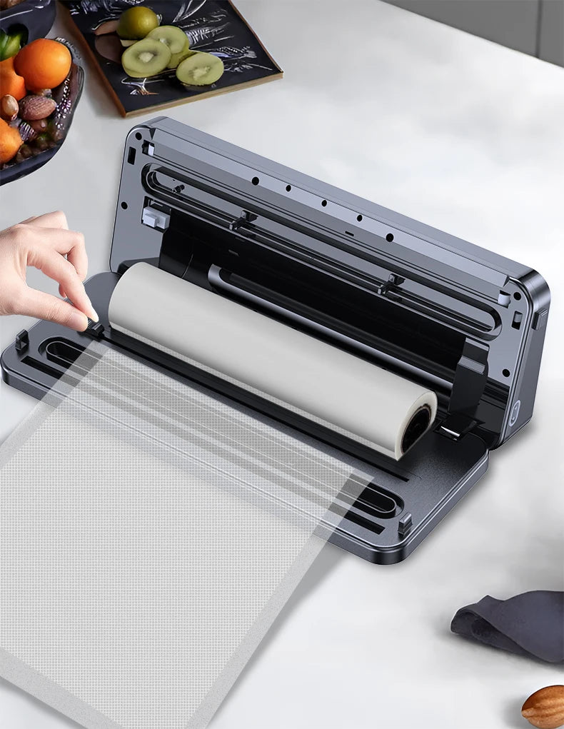 Home fully automatic vacuum sealing machine Food packaging machine Fresh preservation machine Wet and dry plastic sealing machin - AMULET RING STORE