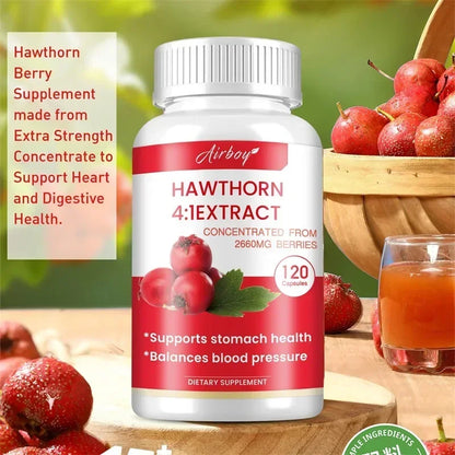Hawthorn Berry Extract Capsule - Supports Digestive Health, Promotes Energy Production, Blood Circulation, and Boosts Immunity - AMULET RING STORE